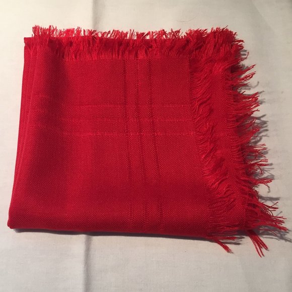 Red Cotton Scarf - Picture 4 of 4